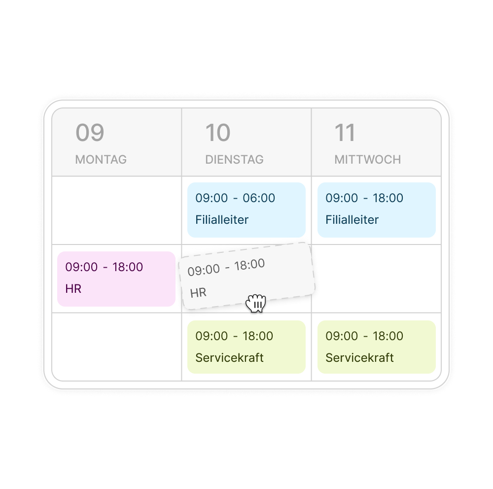 Dienstplanung per Drag and Drop